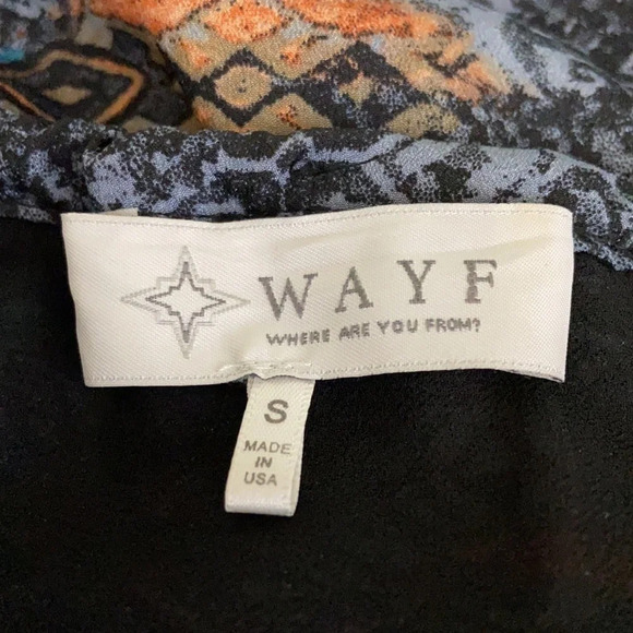 WAYF Aztec Print Long Sleeve Off Shoulder Dress- S - Picture 5 of 7